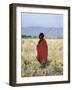 Young Boy of the Datoga Tribe Crosses the Plains East of Lake Manyara in Northern Tanzania-Nigel Pavitt-Framed Photographic Print