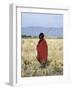 Young Boy of the Datoga Tribe Crosses the Plains East of Lake Manyara in Northern Tanzania-Nigel Pavitt-Framed Photographic Print