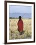 Young Boy of the Datoga Tribe Crosses the Plains East of Lake Manyara in Northern Tanzania-Nigel Pavitt-Framed Photographic Print