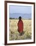 Young Boy of the Datoga Tribe Crosses the Plains East of Lake Manyara in Northern Tanzania-Nigel Pavitt-Framed Photographic Print