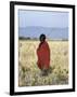 Young Boy of the Datoga Tribe Crosses the Plains East of Lake Manyara in Northern Tanzania-Nigel Pavitt-Framed Photographic Print