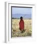 Young Boy of the Datoga Tribe Crosses the Plains East of Lake Manyara in Northern Tanzania-Nigel Pavitt-Framed Photographic Print