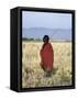 Young Boy of the Datoga Tribe Crosses the Plains East of Lake Manyara in Northern Tanzania-Nigel Pavitt-Framed Stretched Canvas