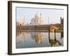 Young Boy on Camel, Taj Mahal Temple Burial Site at Sunset, Agra, India-Bill Bachmann-Framed Photographic Print