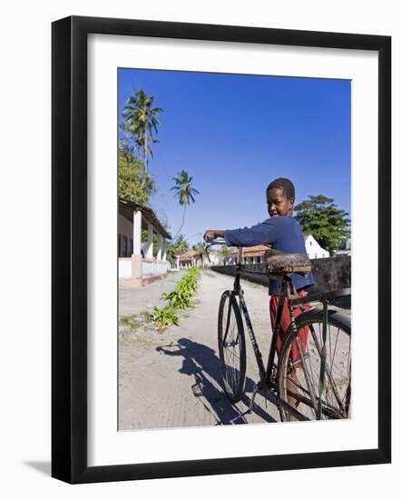 Young Boy on Ibo Island, Part of the Quirimbas Archipelago, Mozambique-Julian Love-Framed Photographic Print
