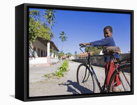 Young Boy on Ibo Island, Part of the Quirimbas Archipelago, Mozambique-Julian Love-Framed Stretched Canvas