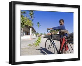 Young Boy on Ibo Island, Part of the Quirimbas Archipelago, Mozambique-Julian Love-Framed Photographic Print