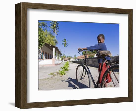 Young Boy on Ibo Island, Part of the Quirimbas Archipelago, Mozambique-Julian Love-Framed Photographic Print