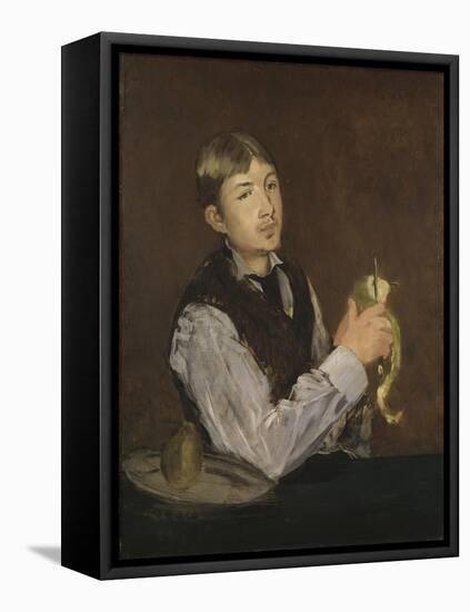 Young Boy Peeling a Pear, c.1867-Edouard Manet-Framed Stretched Canvas