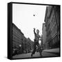 Young Boy Pitching Ball on a City Street-Cornell Capa-Framed Stretched Canvas