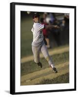 Young Boy Pitching During a Little League Baseball Games-null-Framed Photographic Print