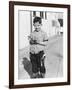 Young Boy Plays Cowboy in a California Alley, Ca. 1952-null-Framed Photographic Print