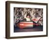 Young Boy Plays in a Cardboard Rocketship, Ca. 1956-null-Framed Photographic Print