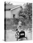 Young Boy Plays in His Backyard, Ca. 1929.-Kirn Vintage Stock-Stretched Canvas