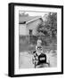 Young Boy Plays in His Backyard, Ca. 1929.-Kirn Vintage Stock-Framed Photographic Print