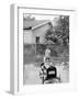 Young Boy Plays in His Backyard, Ca. 1929.-Kirn Vintage Stock-Framed Photographic Print