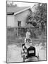 Young Boy Plays in His Backyard, Ca. 1929.-Kirn Vintage Stock-Mounted Photographic Print