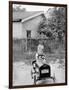 Young Boy Plays in His Backyard, Ca. 1929.-Kirn Vintage Stock-Framed Photographic Print