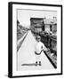 Young Boy Plays on a New Colorado Sidewalk, Ca. 1910-null-Framed Photographic Print