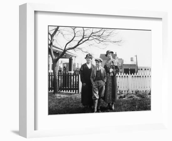 Young Boy Poses with His Mother and Grandmother, Ca. 1936.-Kirn Vintage Stock-Framed Photographic Print