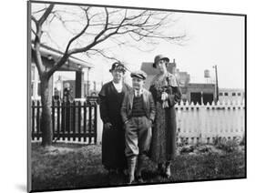 Young Boy Poses with His Mother and Grandmother, Ca. 1936.-Kirn Vintage Stock-Mounted Photographic Print