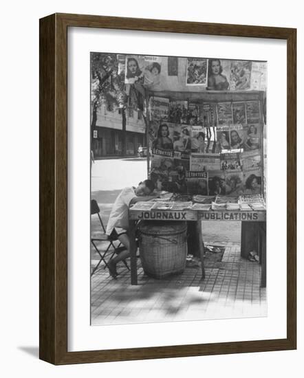 Young Boy Sleeping During Siesta Time, in French Indochina-Jack Birns-Framed Photographic Print