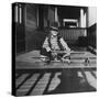 Young Boy with His Model Airplanes, Ca. 1932.-Kirn Vintage Stock-Stretched Canvas