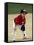 Young Boyat Short Stop During a Tee Ball Game-null-Framed Stretched Canvas