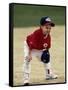 Young Boyat Short Stop During a Tee Ball Game-null-Framed Stretched Canvas