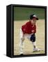 Young Boyat Short Stop During a Tee Ball Game-null-Framed Stretched Canvas