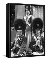 Young Boys Dressed Up as Tivoli Guards Resembling Nut Crackers, Enjoying Their Ice Creams-Carl Mydans-Framed Stretched Canvas