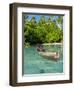 Young Boys Fishing in the Marovo Lagoon, Solomon Islands, Pacific-Michael Runkel-Framed Photographic Print