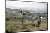 Young Boys Flying Kites in Durban, Africa 1960-Grey Villet-Mounted Photographic Print