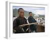 Young Boys on Horseback Herding Sheep, Mongolia, Central Asia-Bruno Morandi-Framed Photographic Print