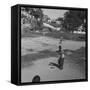 Young Boys Playing Baseball-null-Framed Stretched Canvas