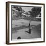 Young Boys Playing Baseball-null-Framed Photographic Print