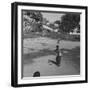 Young Boys Playing Baseball-null-Framed Photographic Print