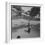 Young Boys Playing Baseball-null-Framed Photographic Print
