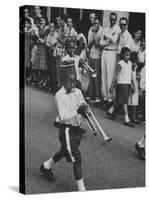 Young Boys Playing Trumpets in a Parade-Hank Walker-Stretched Canvas