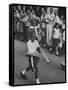 Young Boys Playing Trumpets in a Parade-Hank Walker-Framed Stretched Canvas