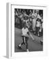 Young Boys Playing Trumpets in a Parade-Hank Walker-Framed Photographic Print