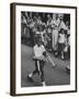 Young Boys Playing Trumpets in a Parade-Hank Walker-Framed Photographic Print