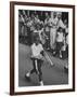 Young Boys Playing Trumpets in a Parade-Hank Walker-Framed Photographic Print