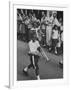 Young Boys Playing Trumpets in a Parade-Hank Walker-Framed Photographic Print