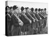 Young Boys Who are Members of a Fascist Group Posing in Uniform with Rifles-null-Stretched Canvas