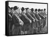 Young Boys Who are Members of a Fascist Group Posing in Uniform with Rifles-null-Framed Stretched Canvas