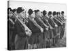 Young Boys Who are Members of a Fascist Group Posing in Uniform with Rifles-null-Stretched Canvas