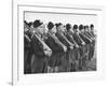 Young Boys Who are Members of a Fascist Group Posing in Uniform with Rifles-null-Framed Photographic Print