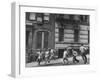 Young Boys with Sticks, Running Around While Playing a Street Game in Spanish Harlem-Ralph Morse-Framed Photographic Print