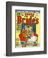Young Brides, First Issue Weddings Marriages Brides Comics Magazine, UK, 1950-null-Framed Giclee Print